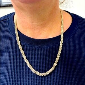 GREAT DEAL,11.26 cts natural diamonds cuban necklace